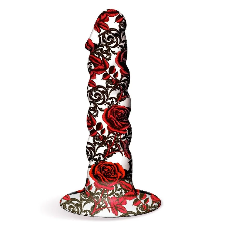 ceramic-dildo-Icon Brands Collage Iron Rose Twisted Silicone Dil