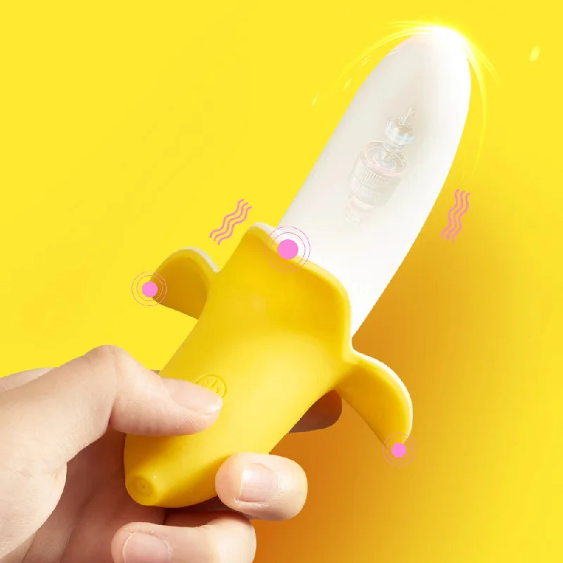 Vibrator mini design-Banana Clitoral Vibrator Female Sex Toy - Nipple Clamp G Spot Clit Stimulator