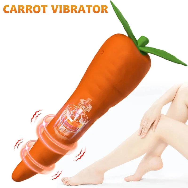 Vibrator water resistant-Carrot G Spot Vibrator - Nipple Clit Stimulator Female Sex Toys