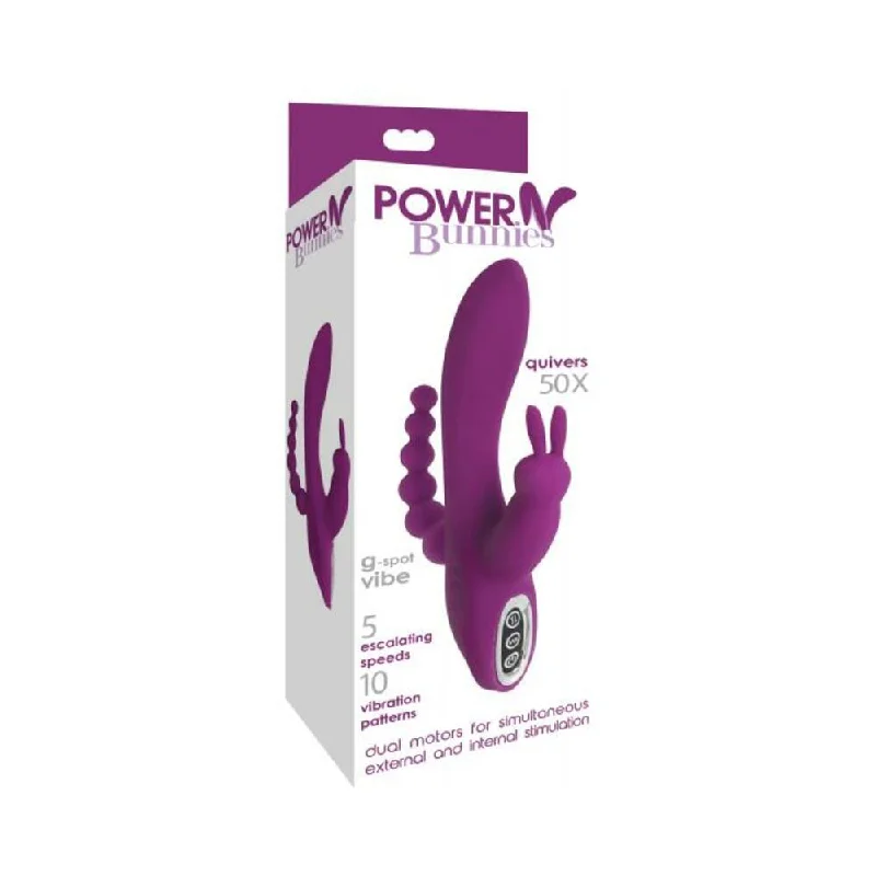 Sex toy cleaning solutions-Power Bunnies Quivers G-spot Vibe - Purple