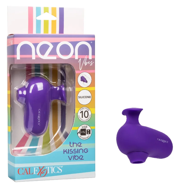 Vibrator top notch-Neon Vibes the Kissing Vibe - Purple