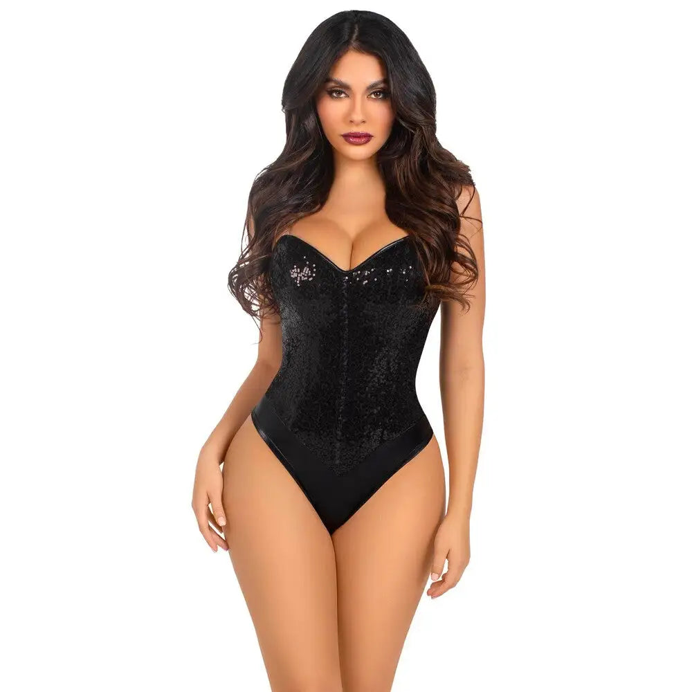 Long-lasting battery vibrators-Leg Avenue Sequin Bodysuit