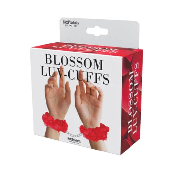 Quiet prostate vibes-Blossom Luv Cuffs ''Flower Hand'' Cuffs -Red