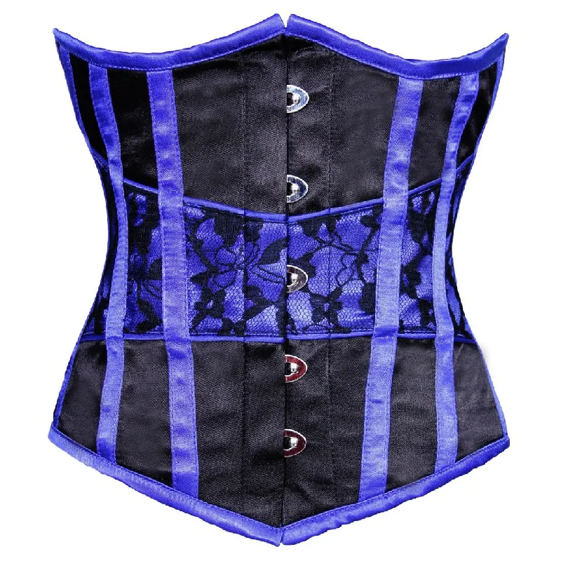 Corset for workout support-Lovato Black Satin Underbust Corset