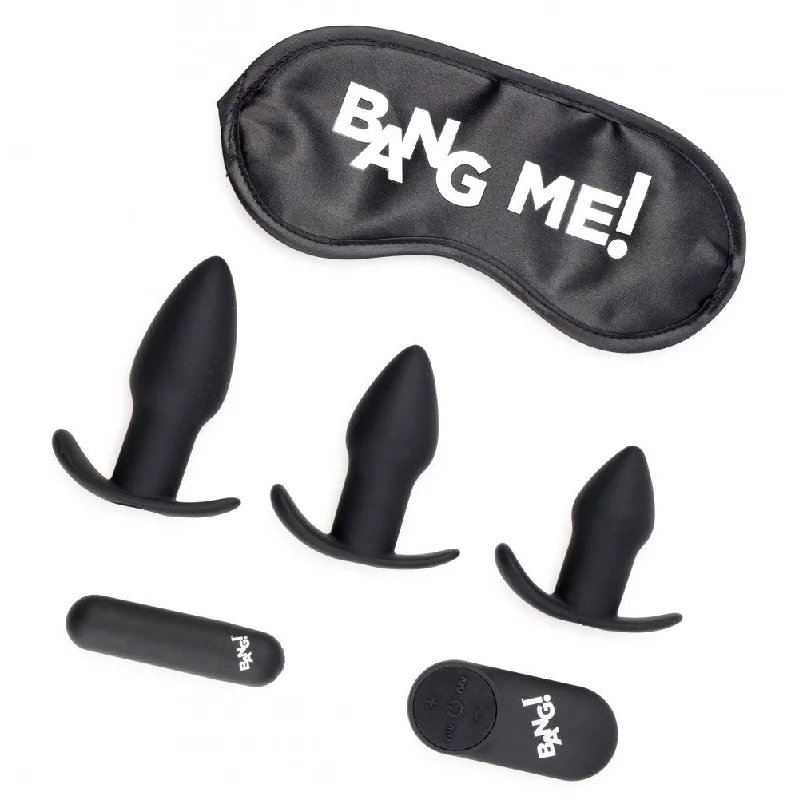 Rechargeable G-spot toys-Backdoor Adventure Remote Control 3 Piece Butt Plug Vibe Kit