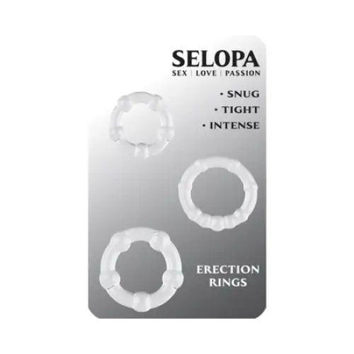 cock ring punk rock-Selopa Erection Rings Cock Ring Set Clear