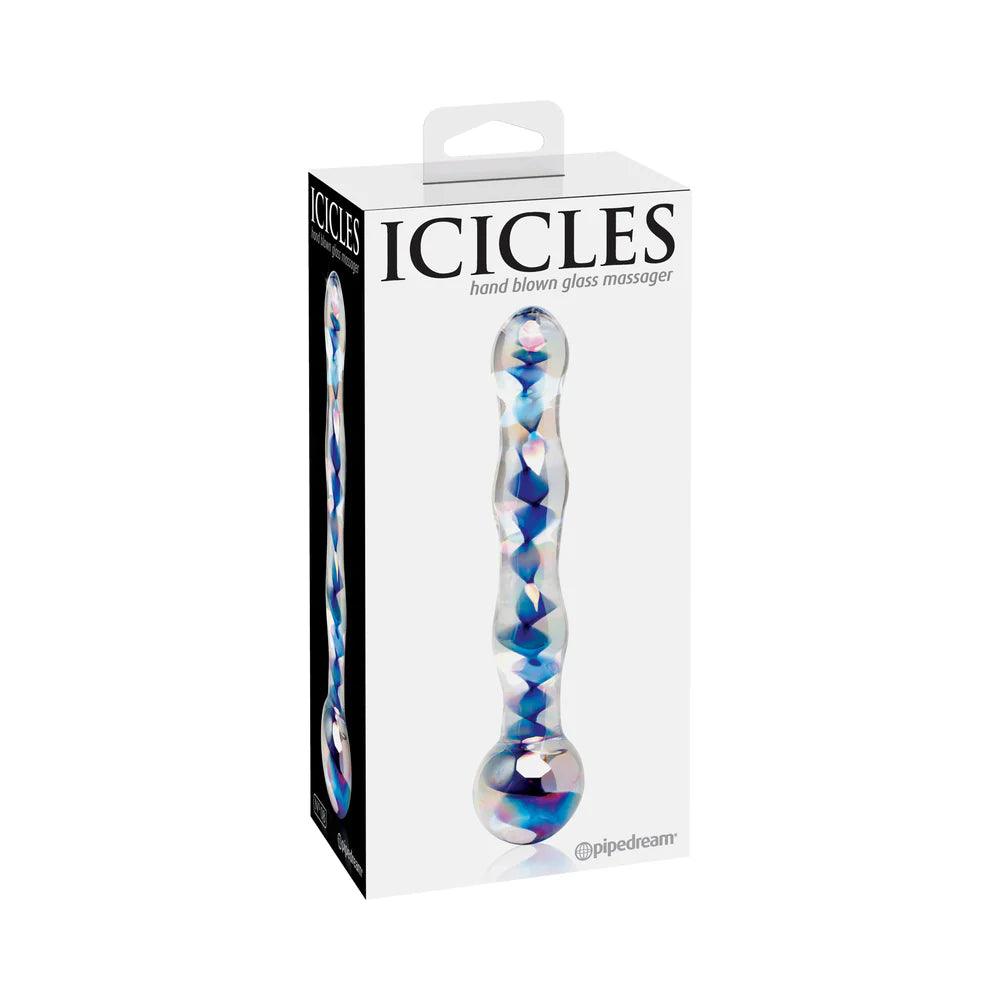 ceramic-dildo-Pipedream Icicles No. 8 Wavy 7 in. Glass Dildo