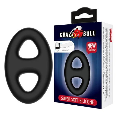 cock ring preset options-CRAZY BULL SUPER SOFT SILICONE DUAL RING