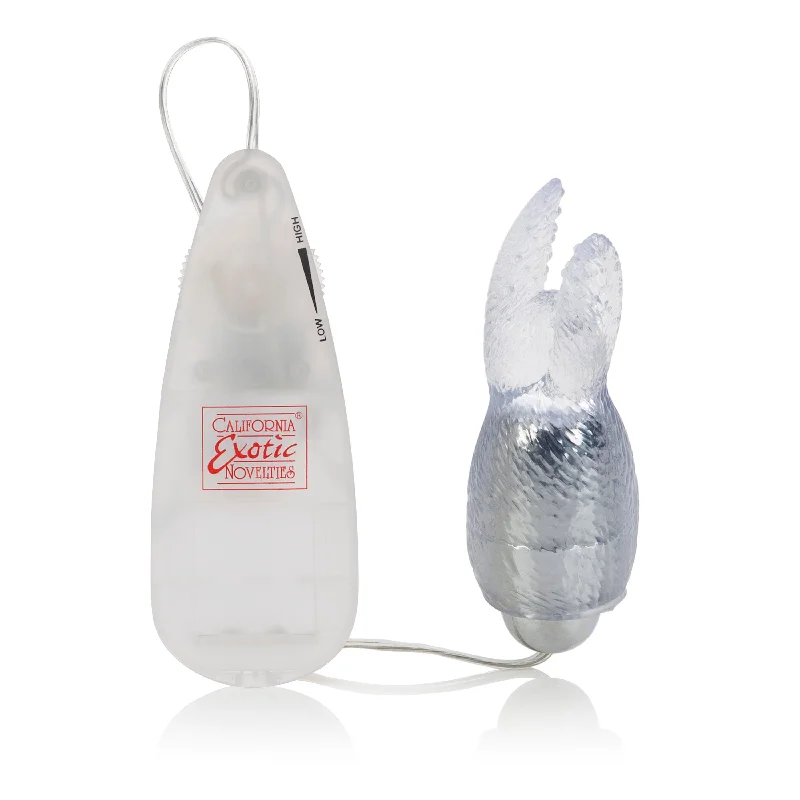 Vibrator speed options-Pocket Exotics Snow Bunny Bullet - Clear