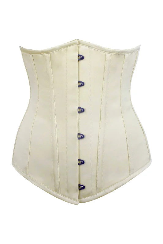 Corset with glitter finish-Galton Longline Ivory Underbust Corset