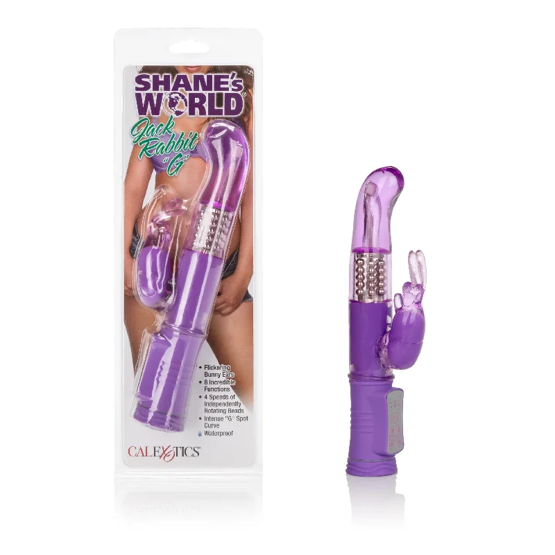 Vibrator quiet operation-California Exotics - Shane's World Jack Rabbit G Vibrator (Purple)