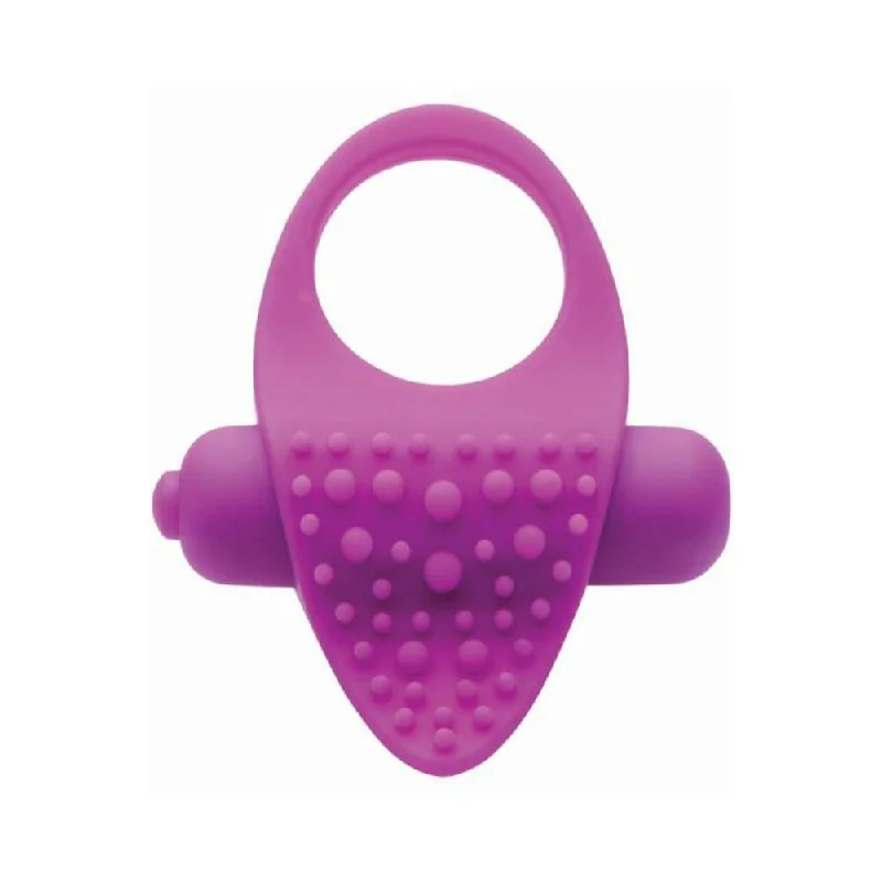 cock ring go to-Versa Tingler Cock Ring, Finger Vibe Clit Stim Purple