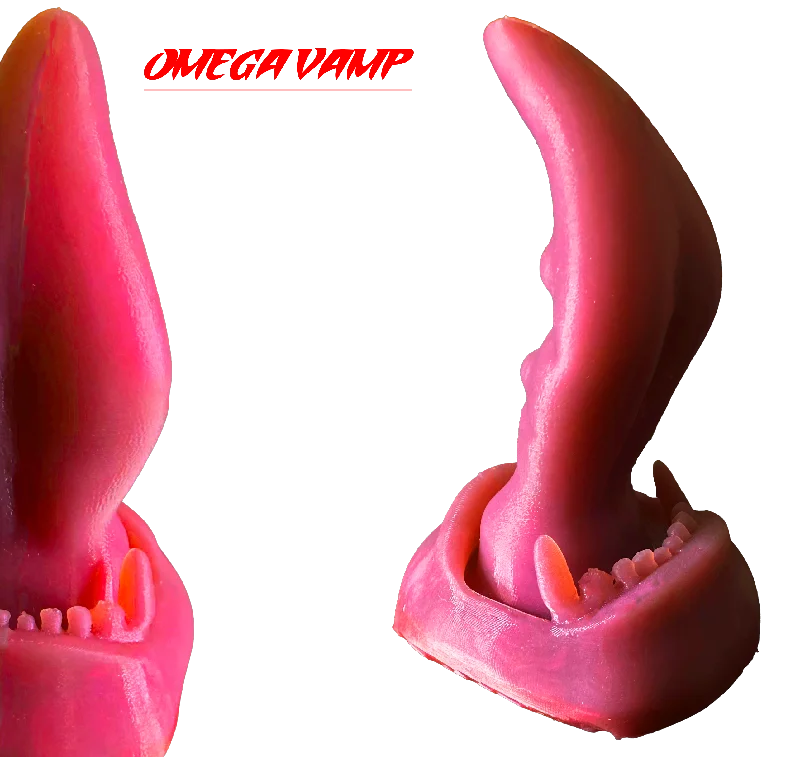 battery-operated-dildo-OMEGA Dildo Vampire Licker Tongue 6 inches - Dildo Sex Toy- Mature - Couples Toy- Sextoy