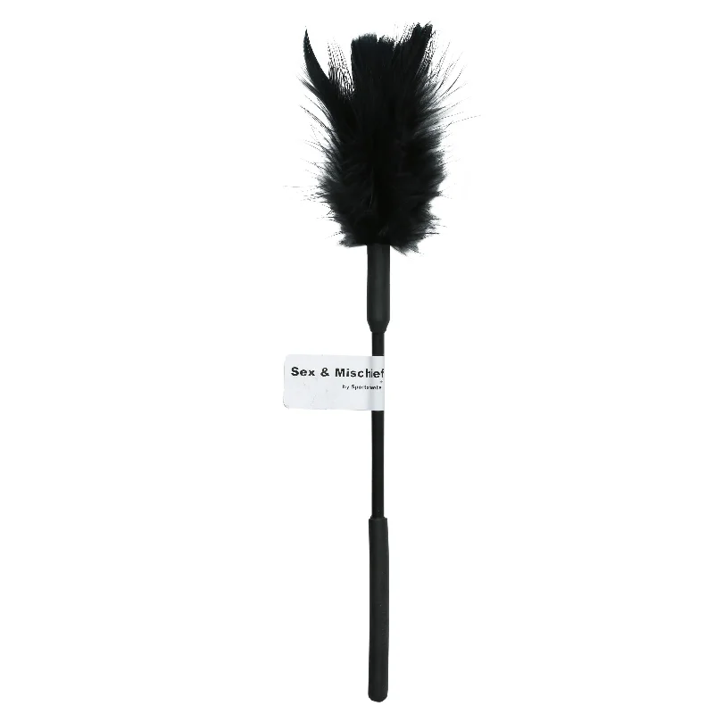 BDSM toy cuff sales-Sex and Mischief Feather Tickler - Black