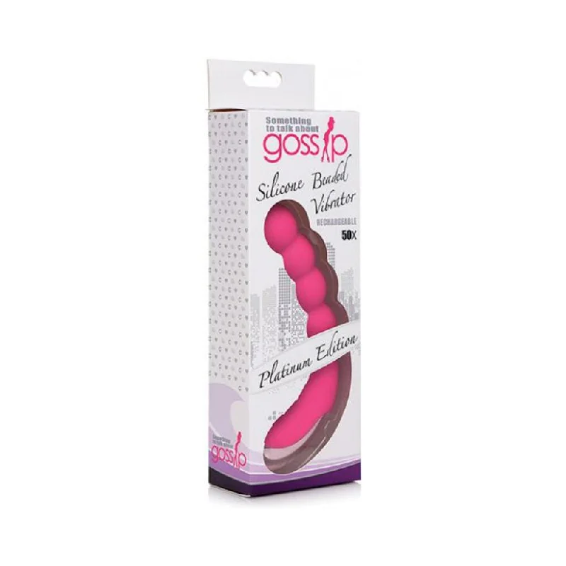 Vibrator fine quality-Curve Novelties Gossip Silicone Beaded Vibrator 50x - Magenta