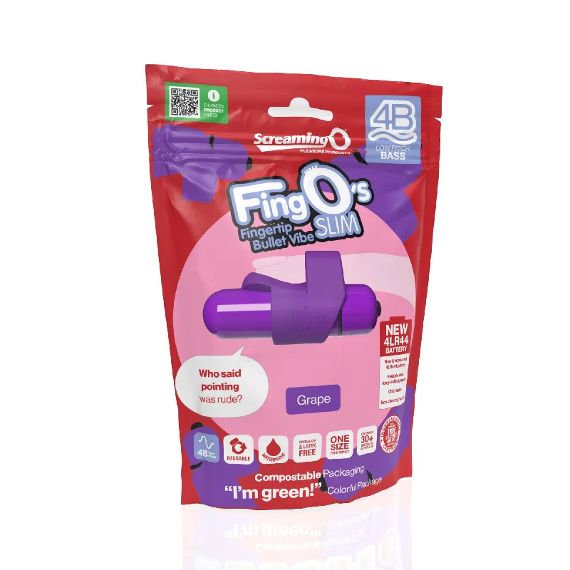 Vibrator ergonomic grip-4b Fingo Slim - Grape