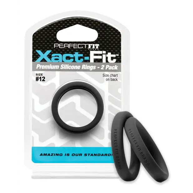 cock ring strength support-Perfect Fit Xact-fit #10 2 Pk Black