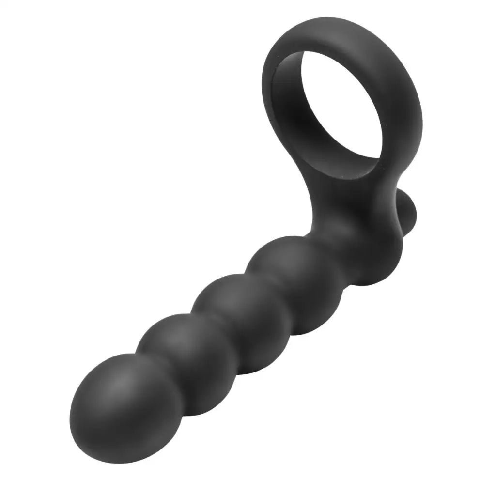 cock ring rotating-Double Fun Cock Ring With Double Penetration Vibe