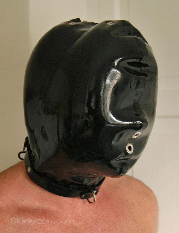 BDSM toy restraint types-Padded Rubber Hood