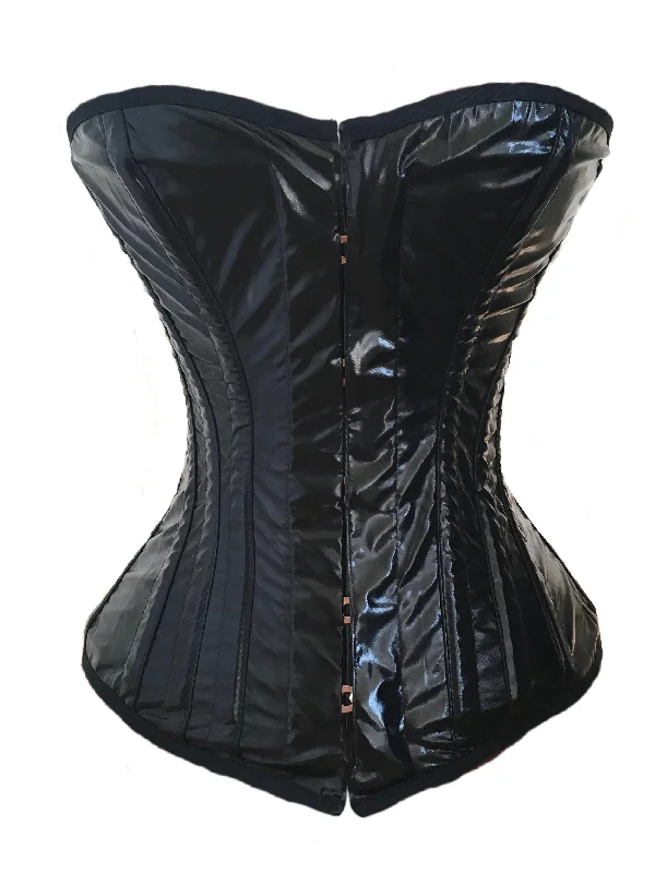 Corset with pleated front-Classic Overbust Corset in PVC