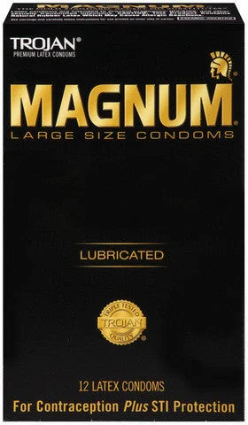 Couples sex toy kits-Trojan Magnum Large Condoms - 12 Pack TJ64212