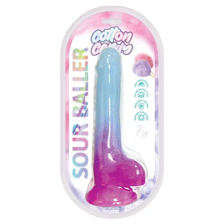 veined-dildo-Cotton Candy Sour Baller 7 in. Dildo