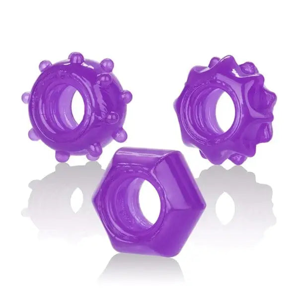 cock ring buzz-Reversible Ring Set Purple