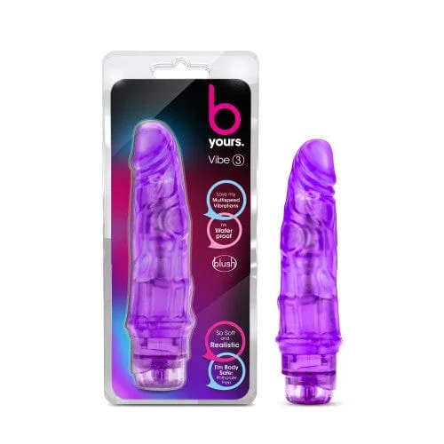 Vibrator clitoral focus-Blush Novelties - B Yours Vibe 3 Dildo Vibrator (Purple)