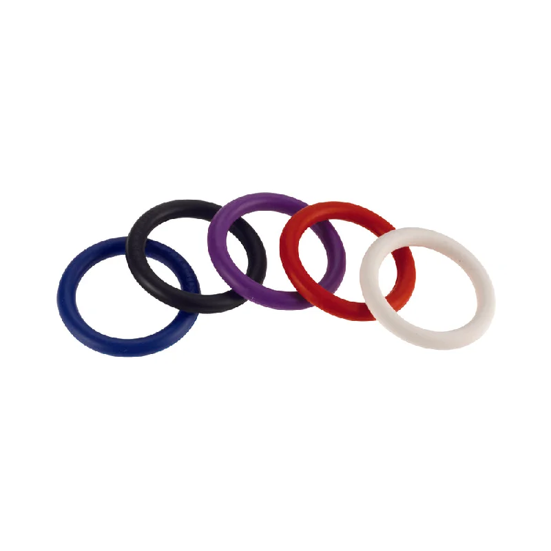 cock ring steady-Rainbow Nitrile Cock Rings 5 Pack 1.25 inches