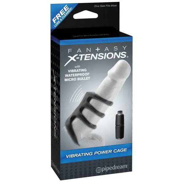 cock ring app settings-Fantasy X-tensions Vibrating Power Cage - Black