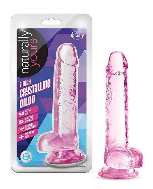 eco-friendly-dildo-Blush Naturally Yours 7" Crystalline Dildo