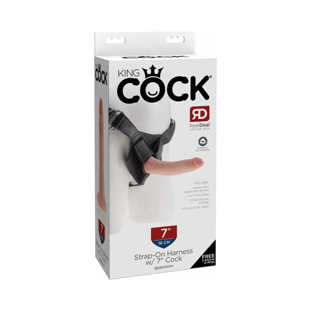 unicorn-dildo-Pipedream King Cock Strap-on Harness With 7 in. Dildo