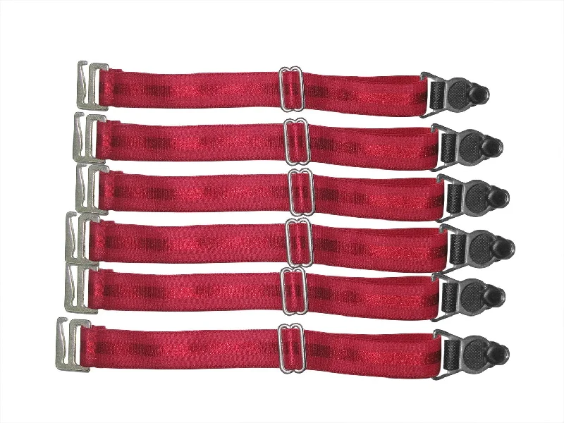 Vibrating wands for couples-Suspender Clips In Maroon