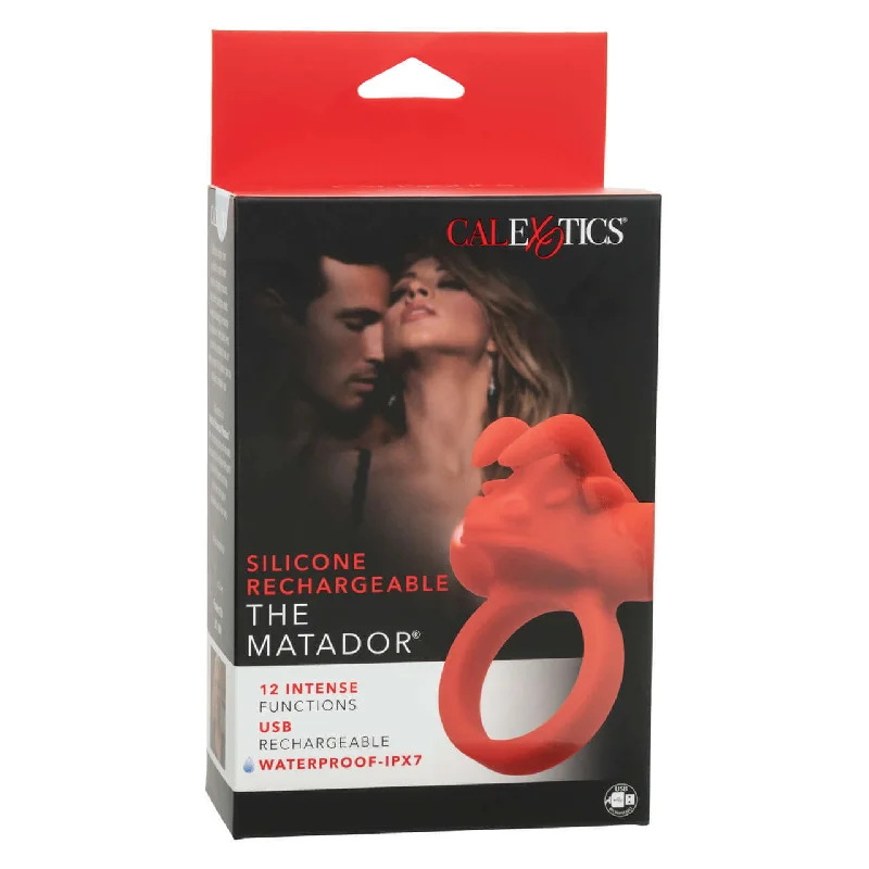 Vibrator small shape-Silicone Rechargeable The Matador Couples Vibrating Enhancer – Triple Stimulation