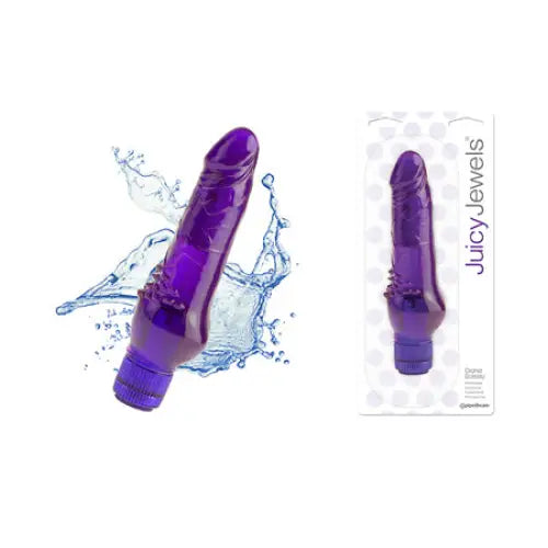 Vibrator silicone material-Pipedream Juicy Jewels Orchid Ecstasy Flexible Realistic Vibrator Purple