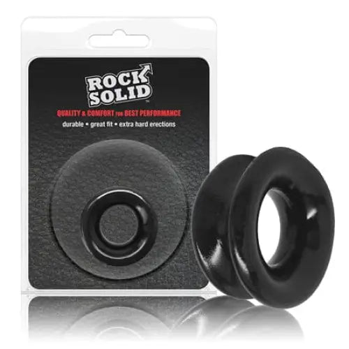 cock ring beta version-Rock Solid Convex Black C Ring in a Clamshell