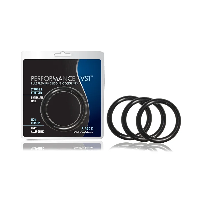 cock ring provocative-Performance VS1 Pure Premium Silicone Cockrings Black