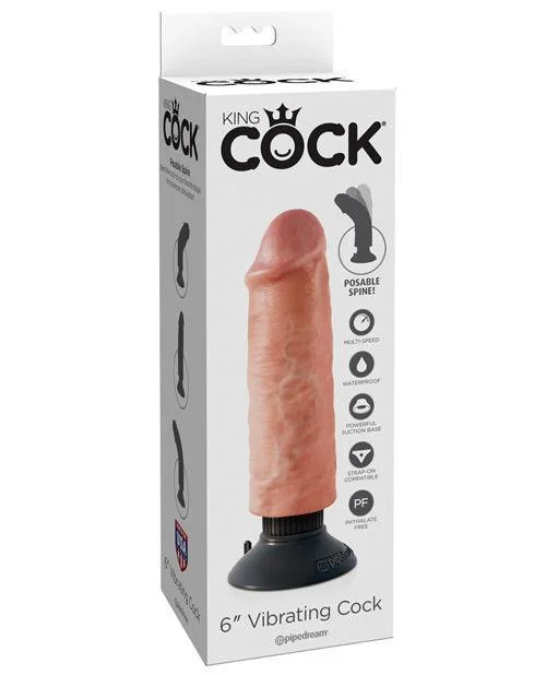 glossy-dildo-"King Cock 6"" Vibrating Cock"