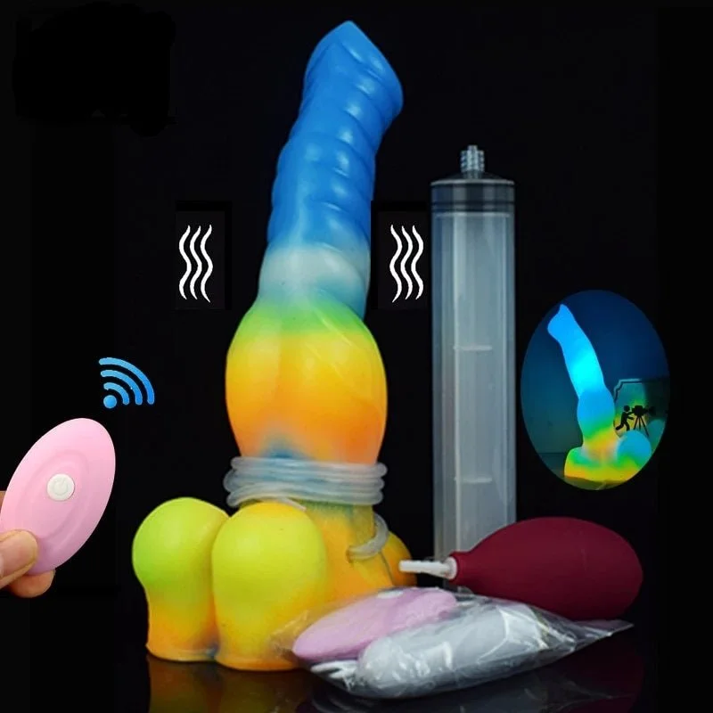 Vibrator compact travel-FENRIR - Giant Squirting Wolf Vibrator with Luminous Function