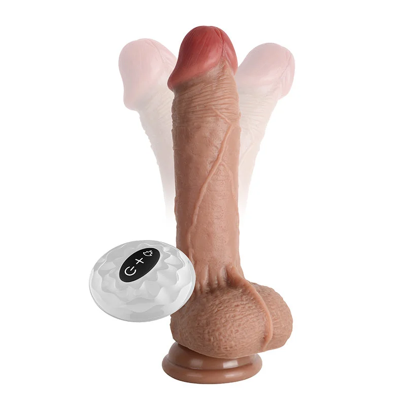 matte-dildo-Lurevibe - Waterproof 7 Frequency Retractable Swing Dildo