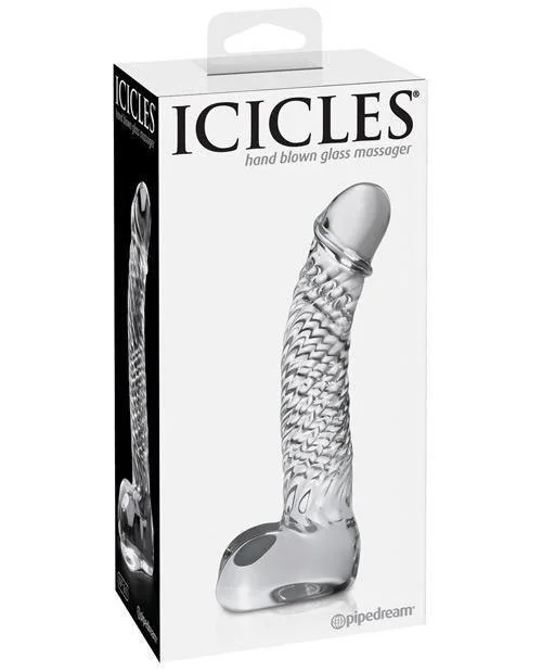 tentacle-dildo-Icicles Hand Blown Glass G Spot Dong - Clear