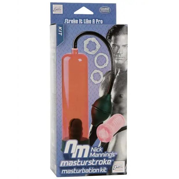 cock ring classic choice-Optimum Series Nick Manning's Masturstroke Masturbation Kit - Red