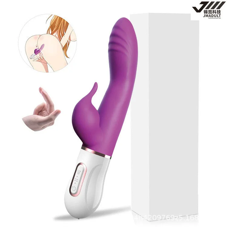 Vibrator private delivery-Rabbit Clitoral G Spot Vibrator - Dual End Clit Stimulator Anal Dildo Prostate Massager