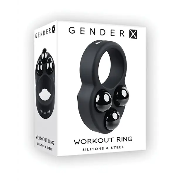 cock ring tension release-Gender X Workout Ring Weighted Silicone Training Cockring