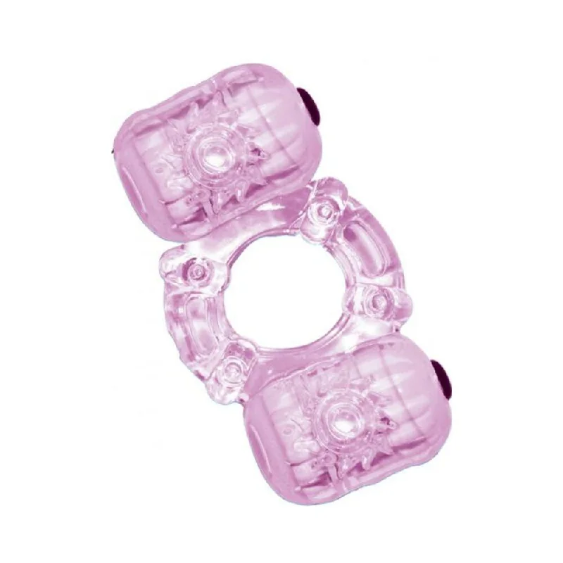 cock ring social-Hero Double Pleaser Teaser Cock Ring Waterproof Purple