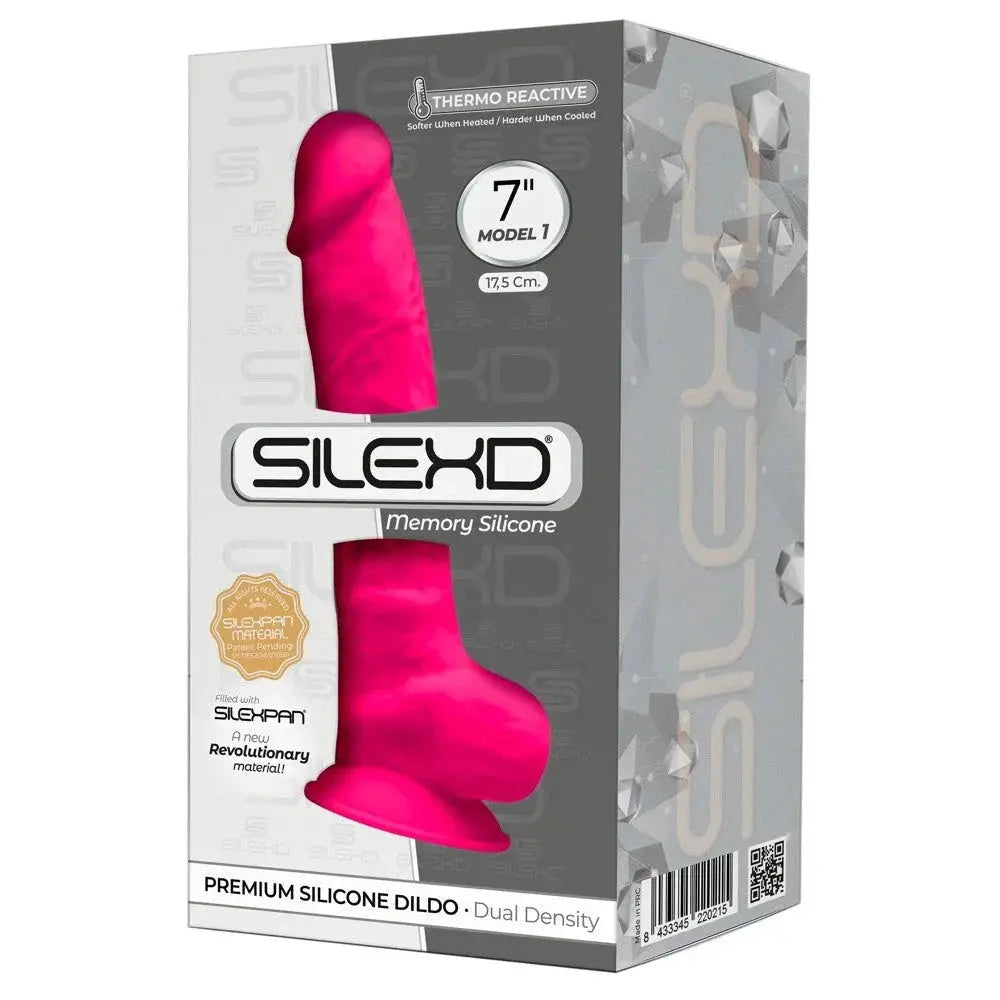 BDSM toy rope specials-Premium Pink 7" Dildo - SilexD - Dual Density Memory Silicone