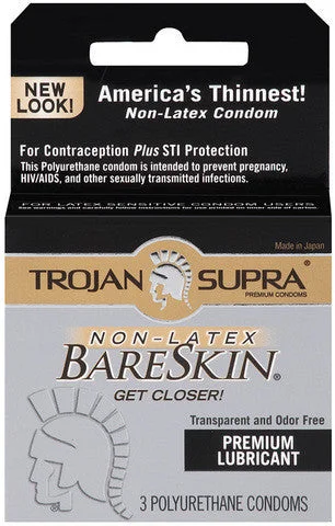 Dual motor sex toys-Trojan Supra Lubricated Condoms - 3 Pack