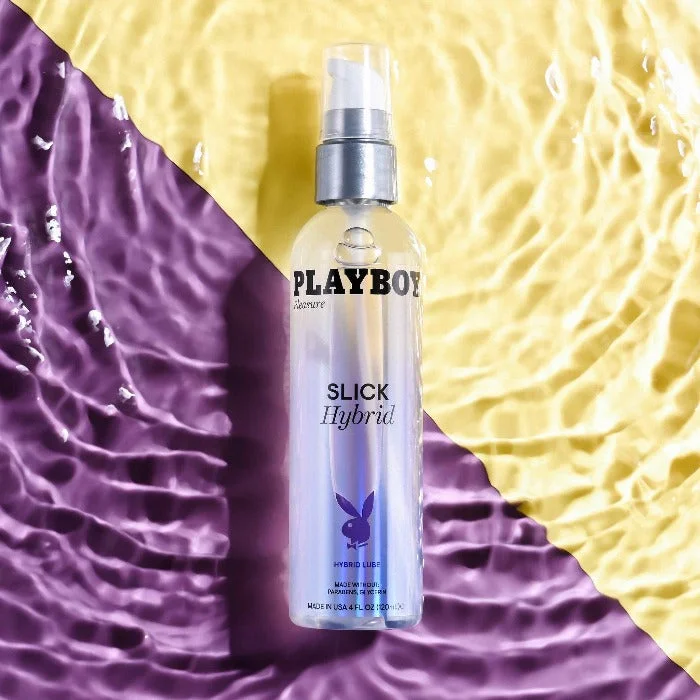 Quiet wearable toys-Playboy Slick ''Hybrid'' Lube 4oz