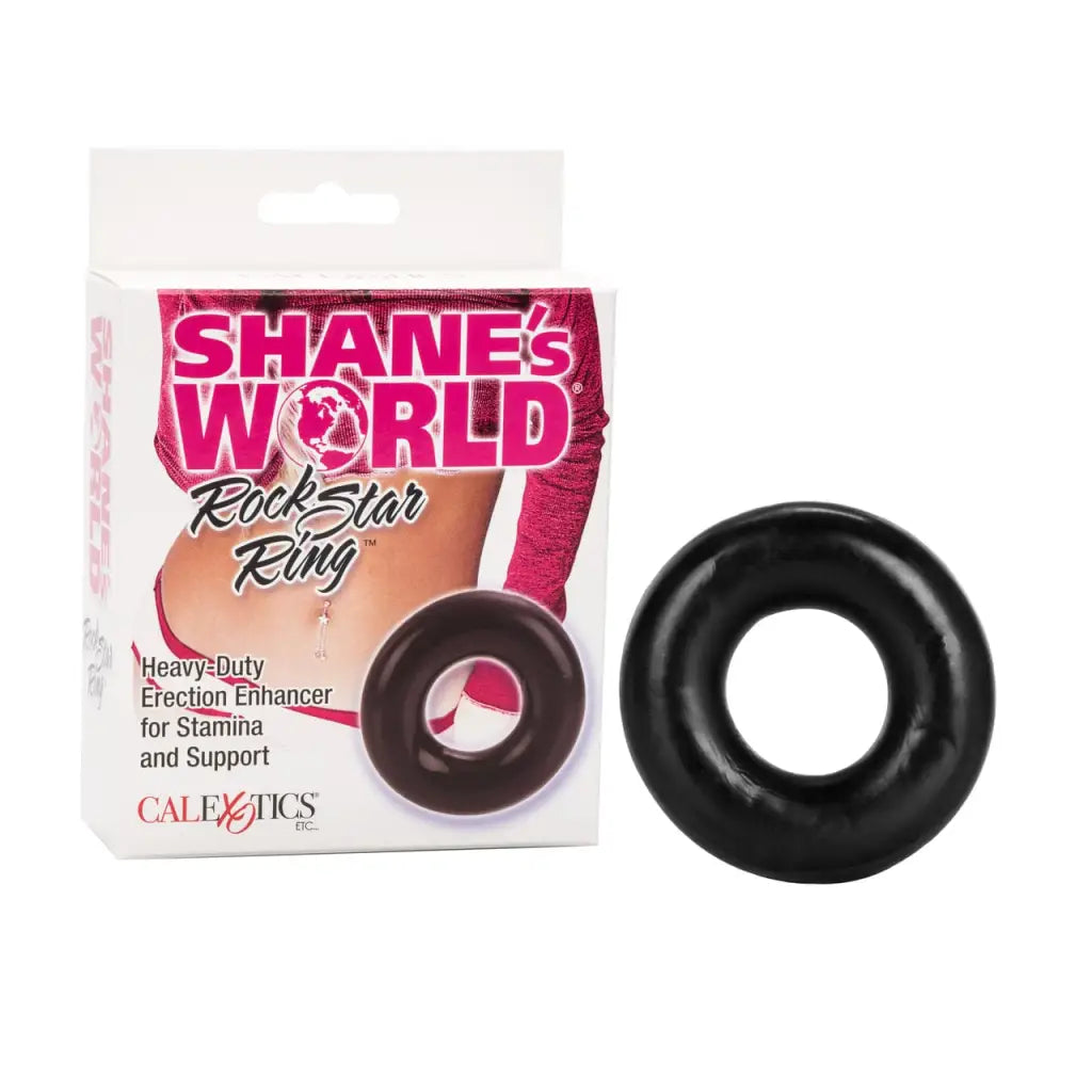 cock ring punk rock-Shane's World Rockstar Ring Black