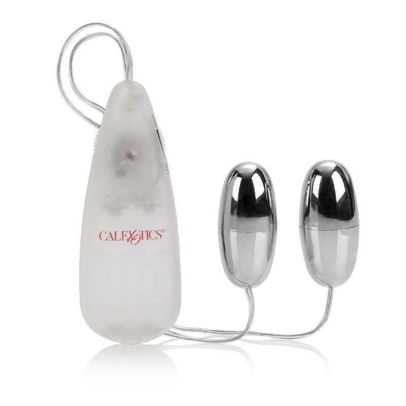 Vibrator low sound-Pocket Exotics Vibrating Double Silver Bullets